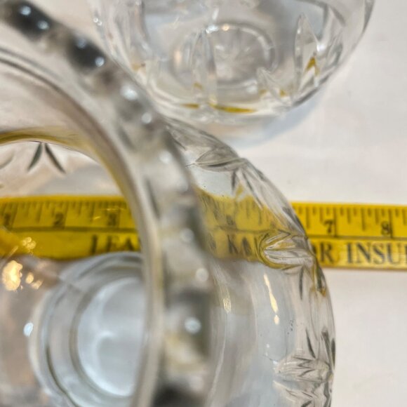 Hand-Cut 24% Lead Crystal Clear Glass Bowl with Lamp Shade Made in Poland - Picture 11 of 12